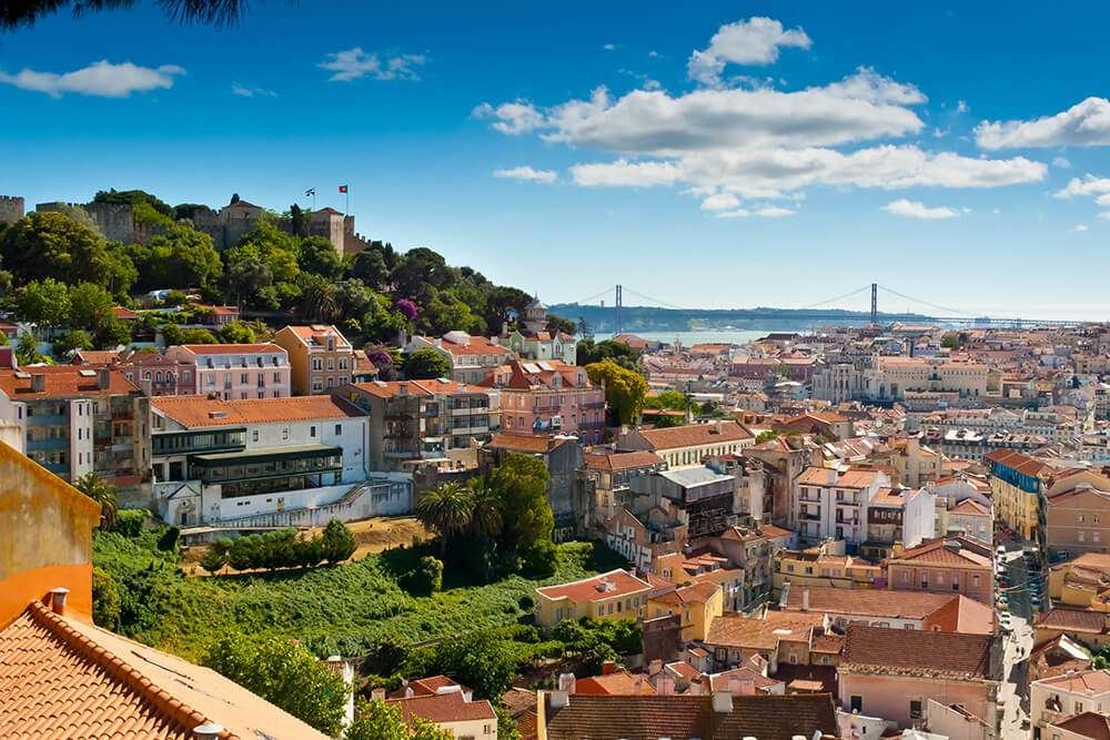 Vue du Castelo de São Jorge à Lisbonne