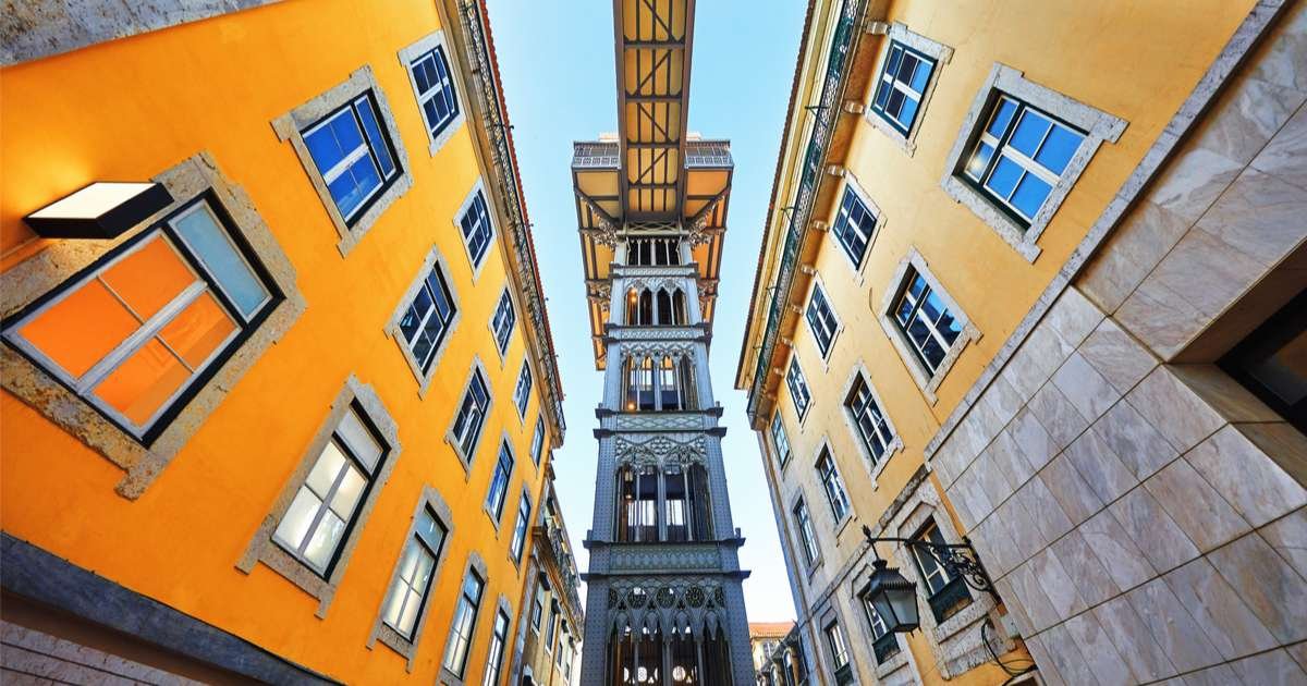 Santa Justa Lift in Lisbon in Portugal