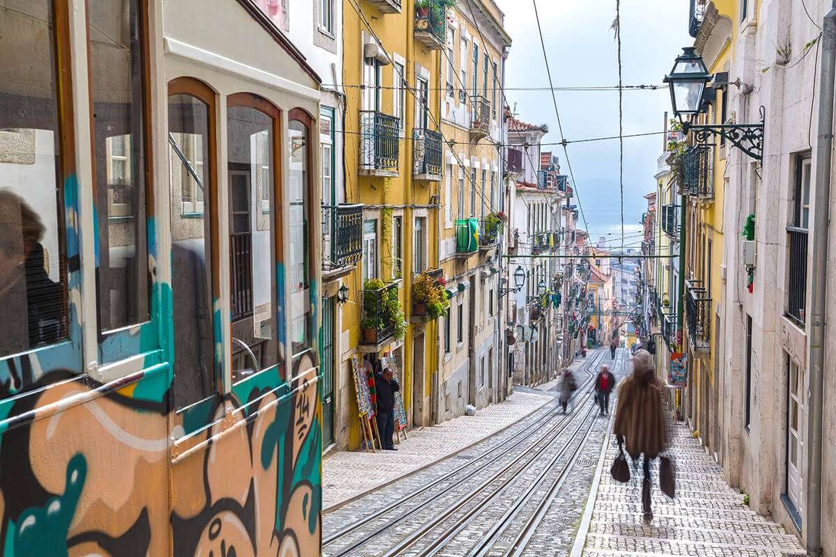 Bairro Alto in Lisbonin Portugal