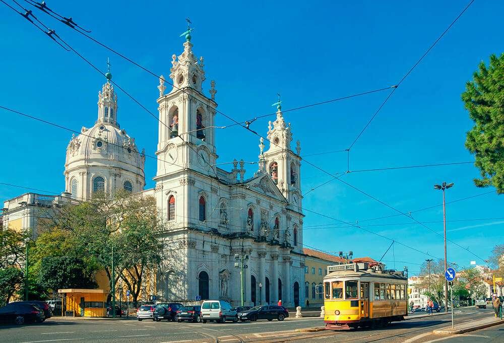 Estrela Basilica in Lisbon in Portugal